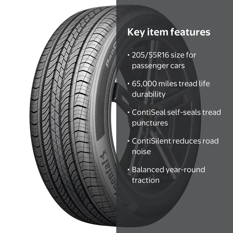 Continental, Passenger Tire, 205/55R16, All Season - Walmart.com