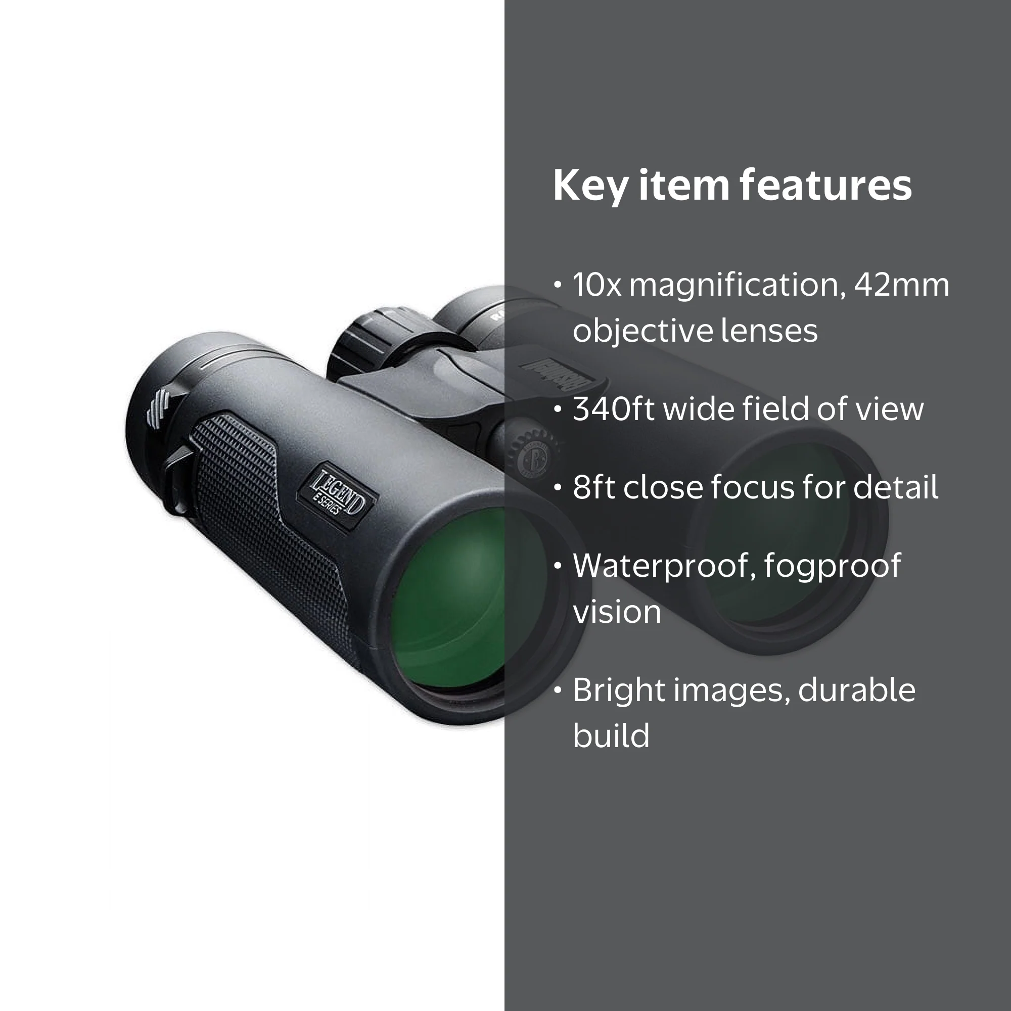 Bushnell, Binoculars, 10x42mm Legend E Series, Waterproof