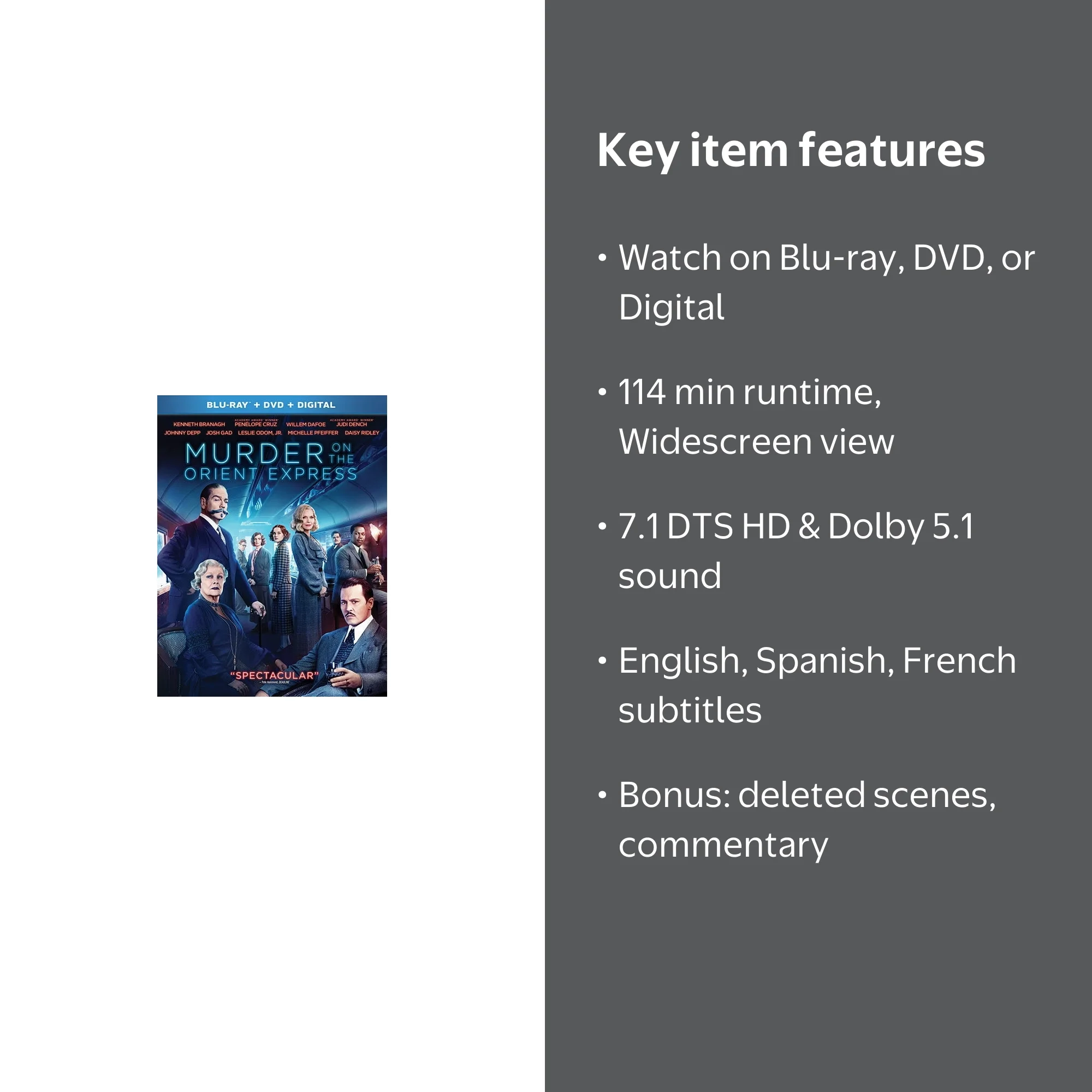 Murder on the Orient Express (Blu-ray + DVD + Digital Code