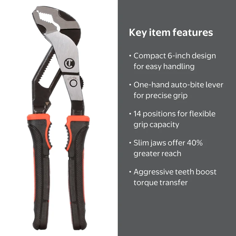 Crescent Rtab6Cg Crescent Z2 Auto-Bite Tongue and Groove Pliers