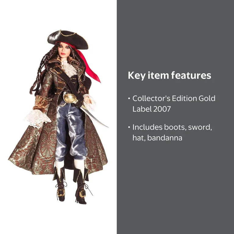 Barbie Gold Label Pirate Doll, 2007, with Accessories - Walmart.com