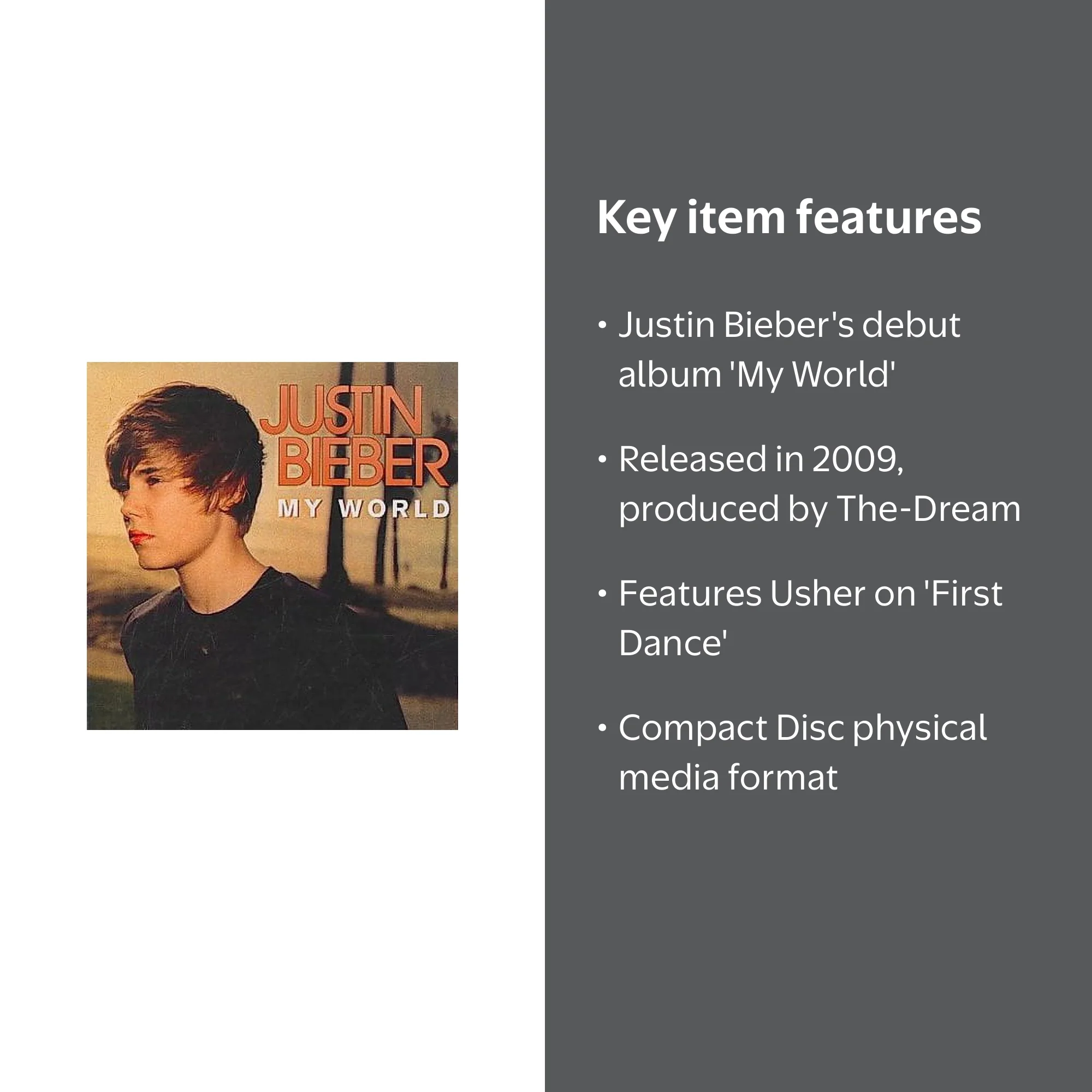 Justin Bieber - My World (CD) - Debut Album, Usher's Protégé