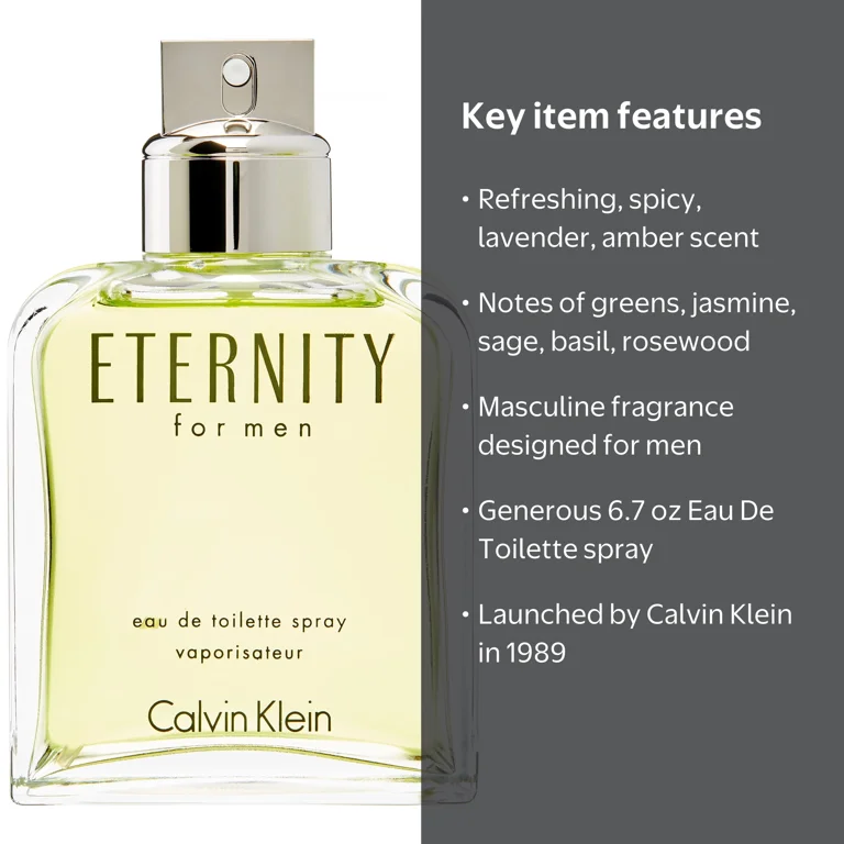 Calvin Klein, Eternity Eau De Toilette Spray, 6.7 Oz, Men's