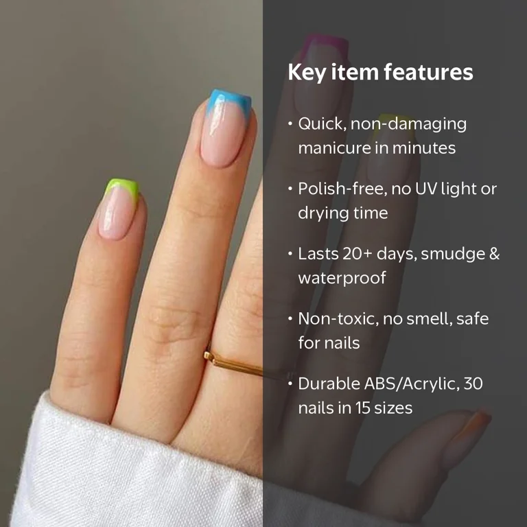 30Pcs Short Square Press on Nails, Fake Nails, Reusable Nail Kit 30Pcs Short Square Press on Nails, Fake Nails, Reusable Nail Kit