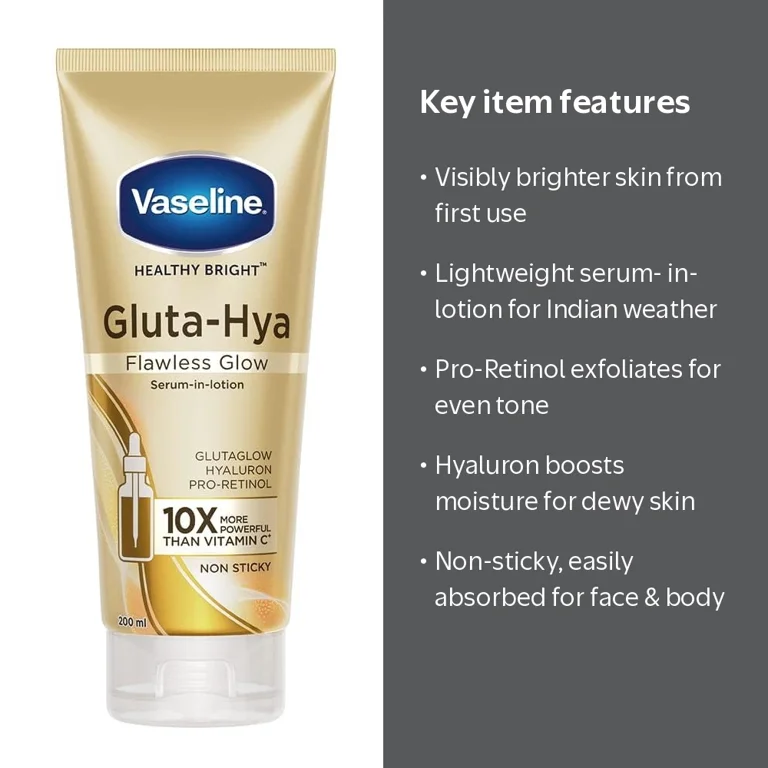 Vaseline Gluta-Hya Flawless Glow Serum-In-Lotion 200ml for