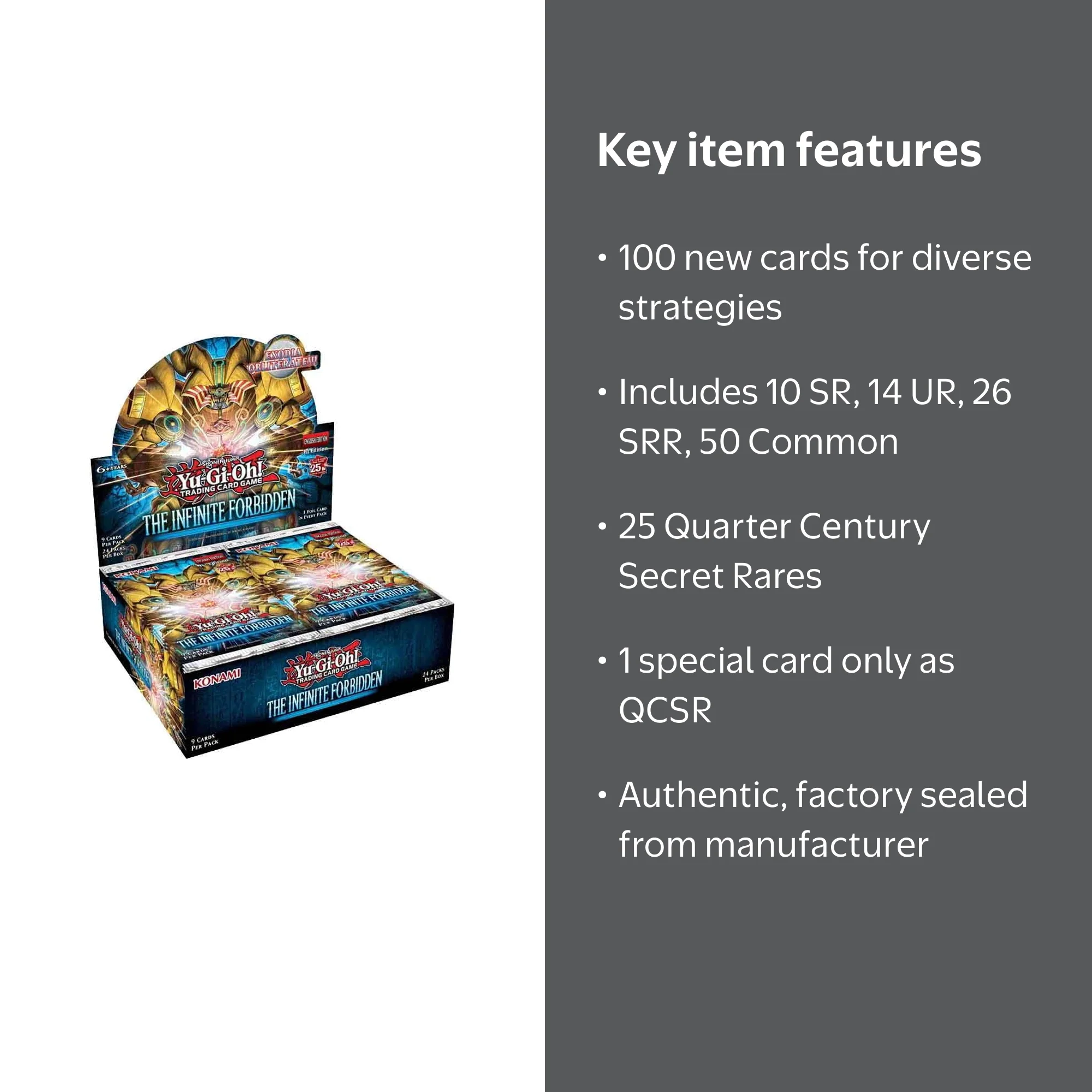 Konami Yu-Gi-Oh!, The Infinite Forbidden Booster Box, 1st Edition