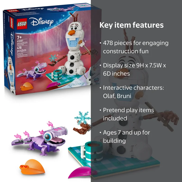 LEGO, Disney Frozen Olaf and Bruni's Picnic Fun, 43287, 478 Pieces