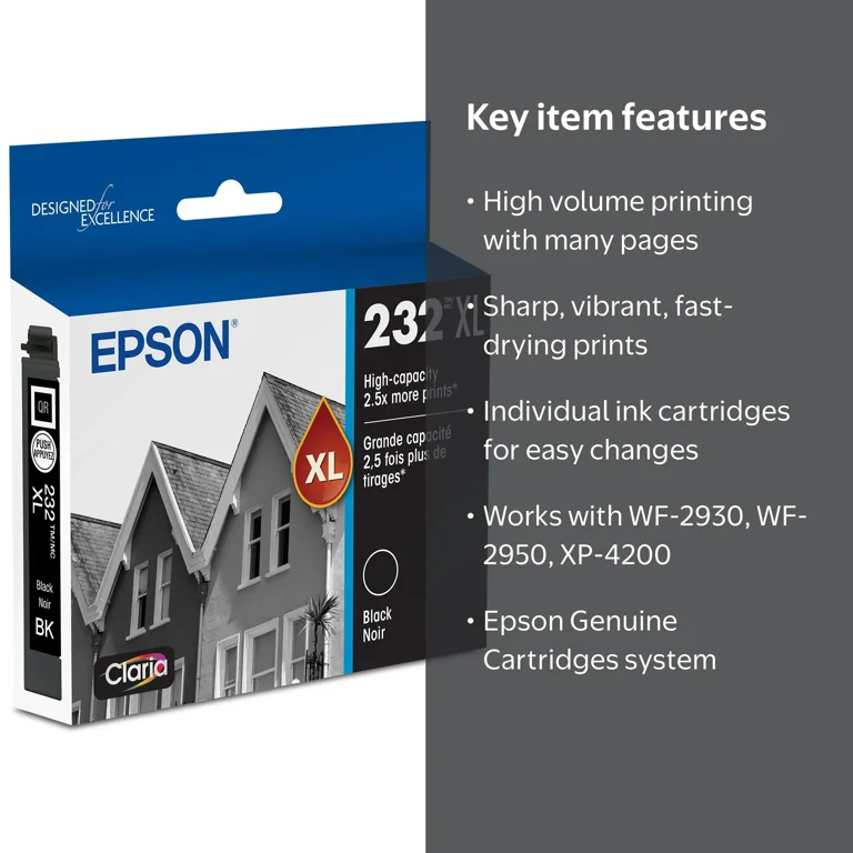 EPSON T232XL120-S High Capacity Black Cartridge for WF-2930, WF