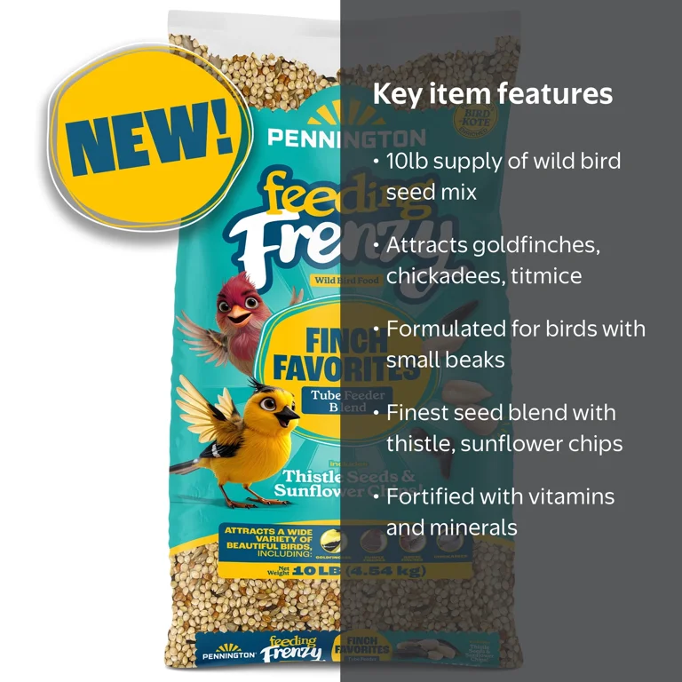 Pennington Feeding Frenzy Finch Favorite, Wild Bird Seed Mix, Bird