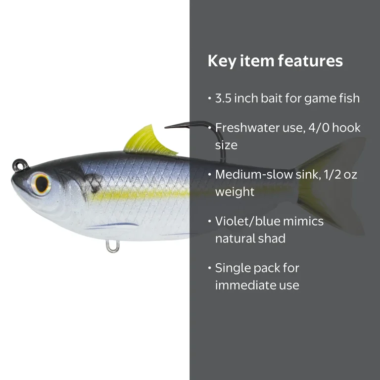 LiveTarget 3.5in Threadfin Shad Swimbait - Walmart.com
