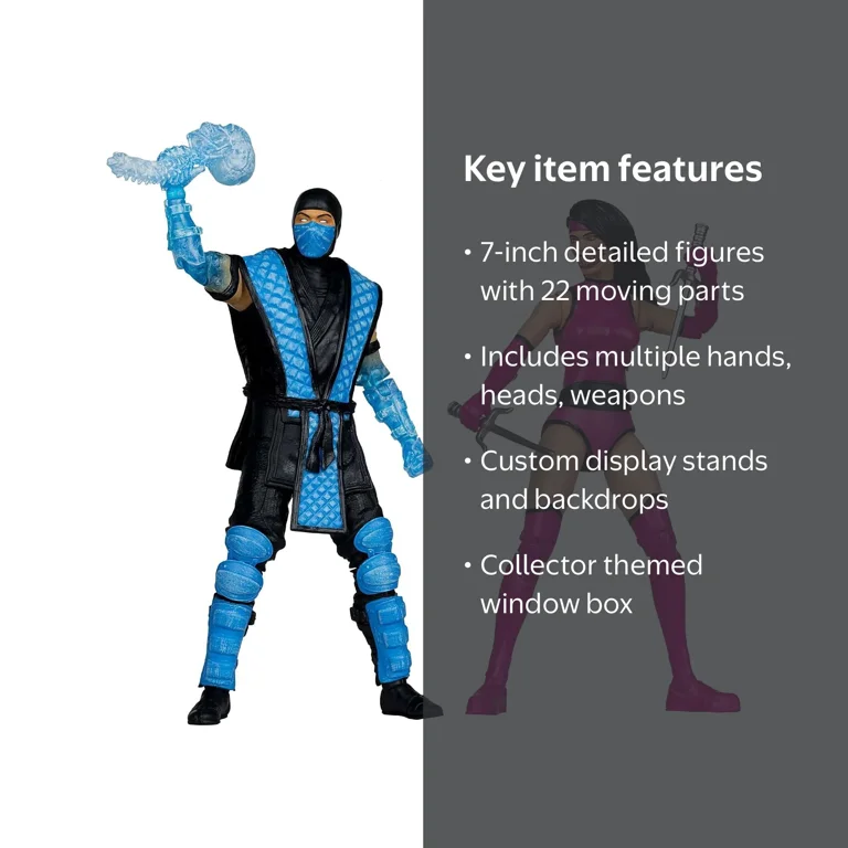 Sub-Zero vs Mileena (Mortal Kombat Klassic) Deluxe 2-Pack 7