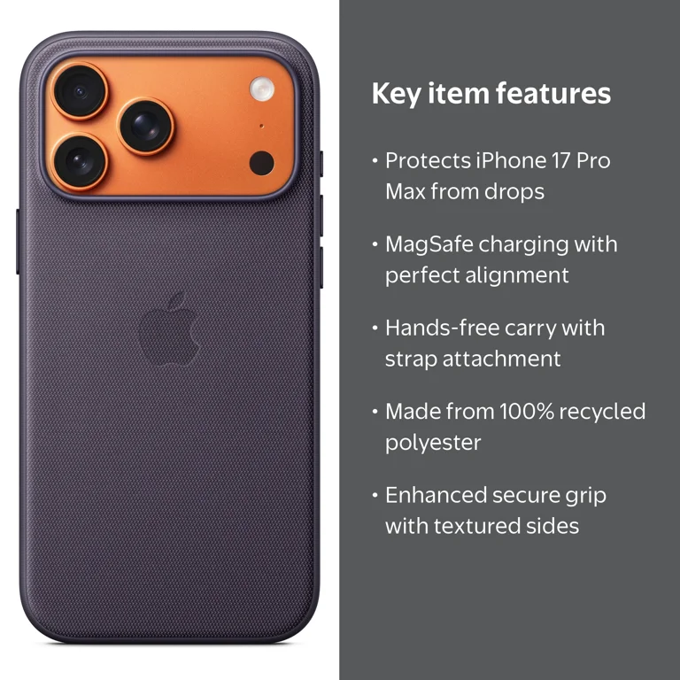 Apple, iPhone 17 Pro Max TechWoven Case with MagSafe, Purple