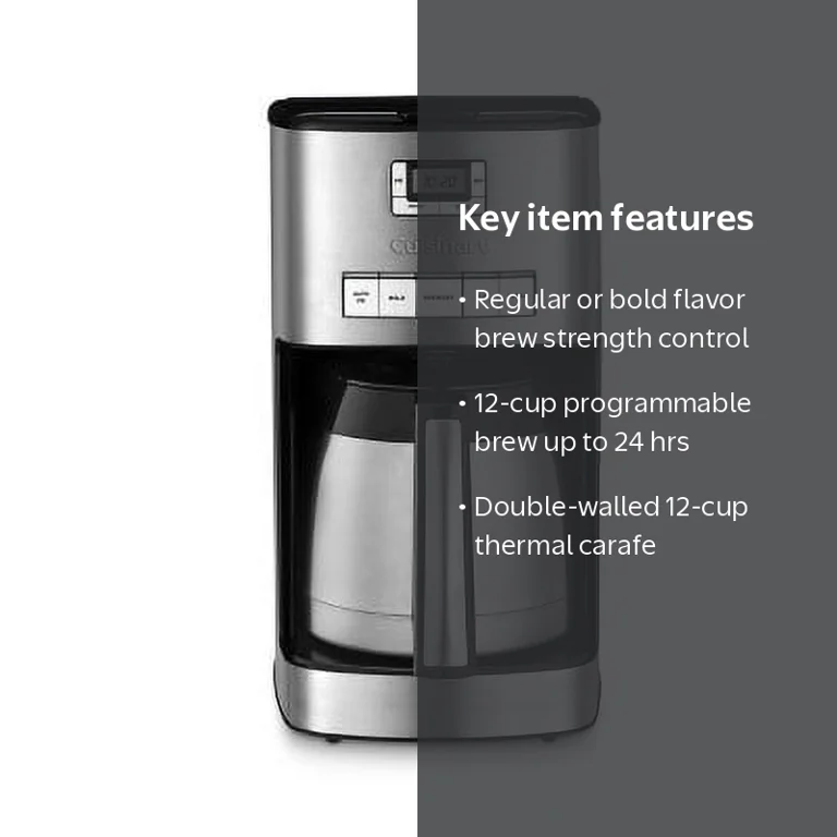 Cuisinart 12-Cup Programmable Coffee Maker, Stainless Steel