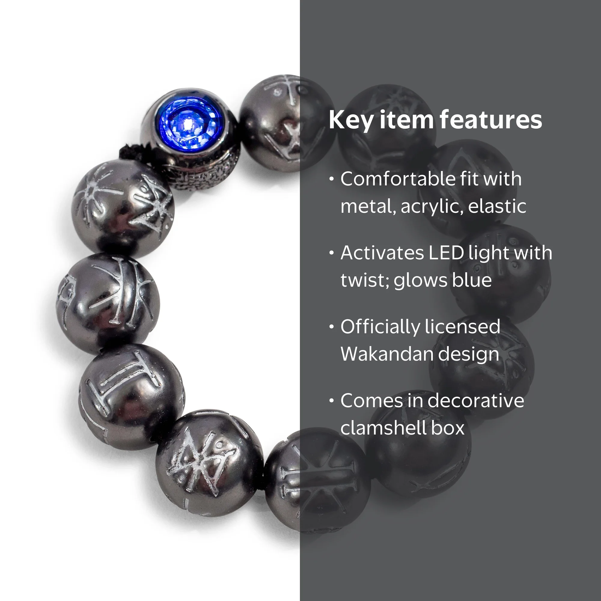 Marvel Studios Black Panther Light-Up Kimoyo Beads Bracelet