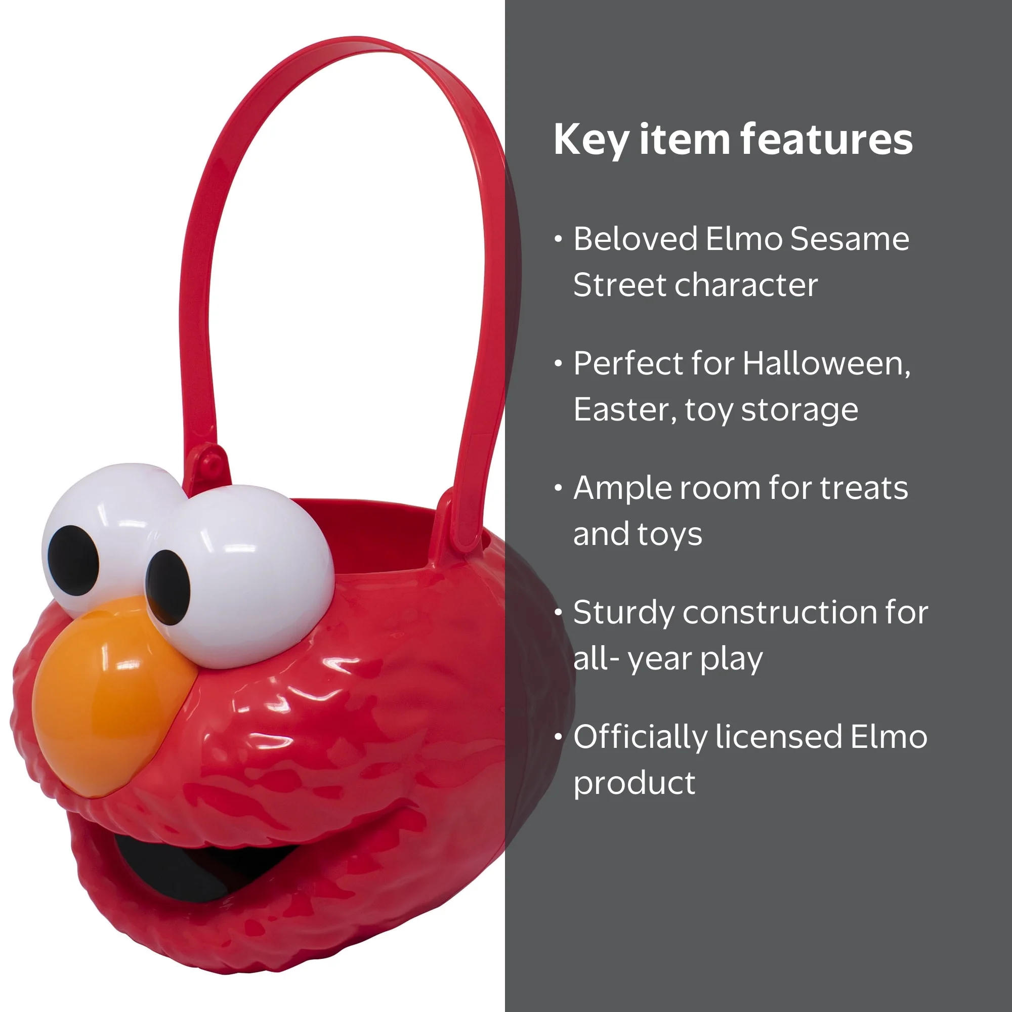 Elmo Sesame Street Character Bucket Children's Halloween Trick or