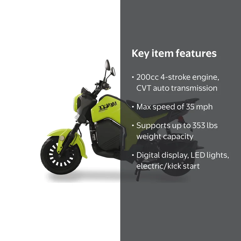 Ice Bear PMZ200-Z1 Menace 200cc Scooter, Assembly Instruction Not