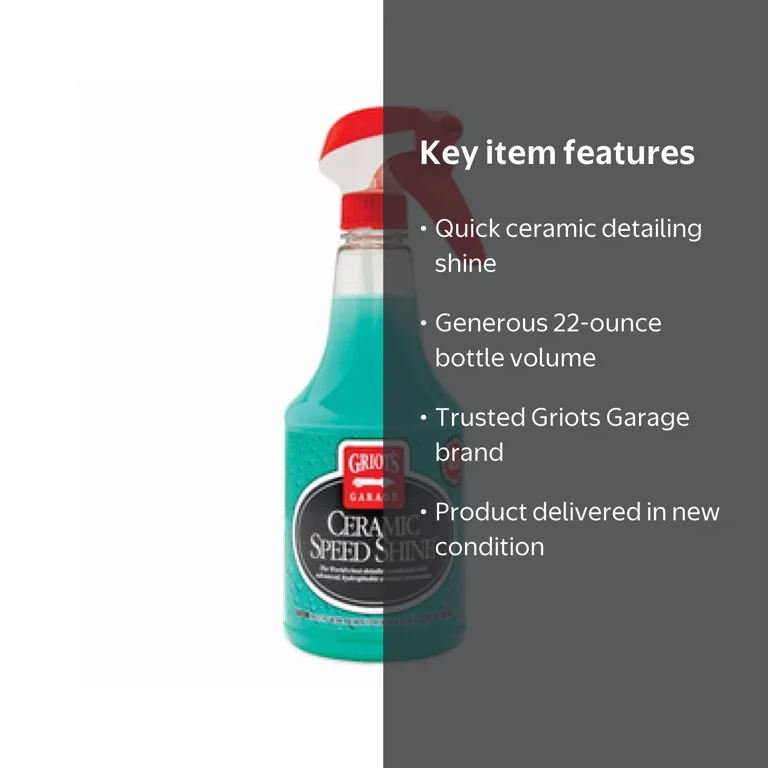 Griot's Garage Ceramic Speed Shine Spray, 22oz, SiO2 Coating, Car