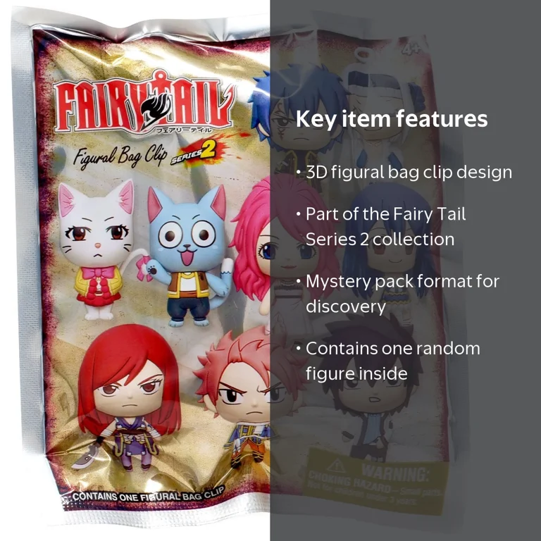 3D Figural Bag Clip Fairy Tail Series 2 Mystery Pack (1 RANDOM