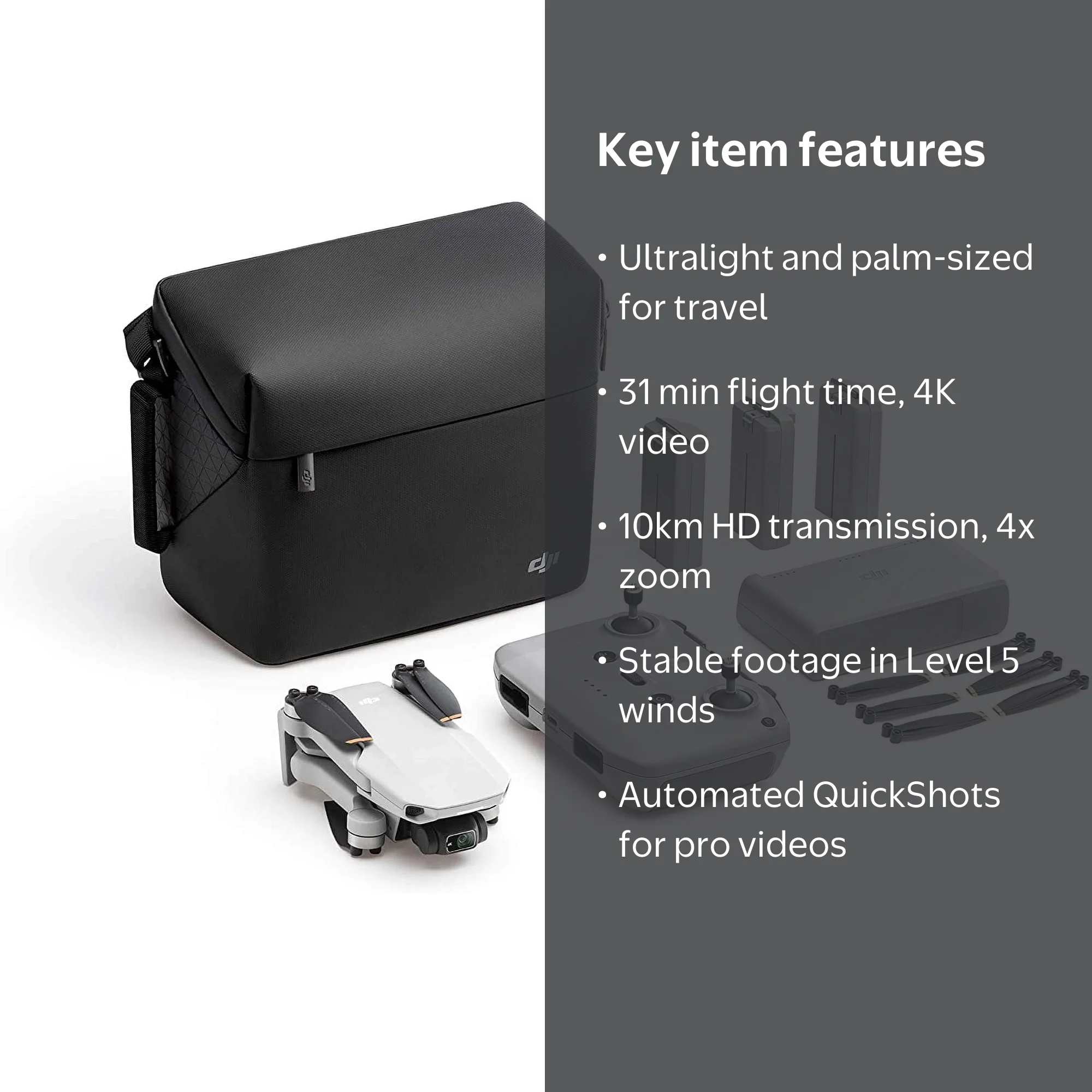 DJI Mini 2 Fly More Combo - Ultralight 4K Camera Drone, model-CP