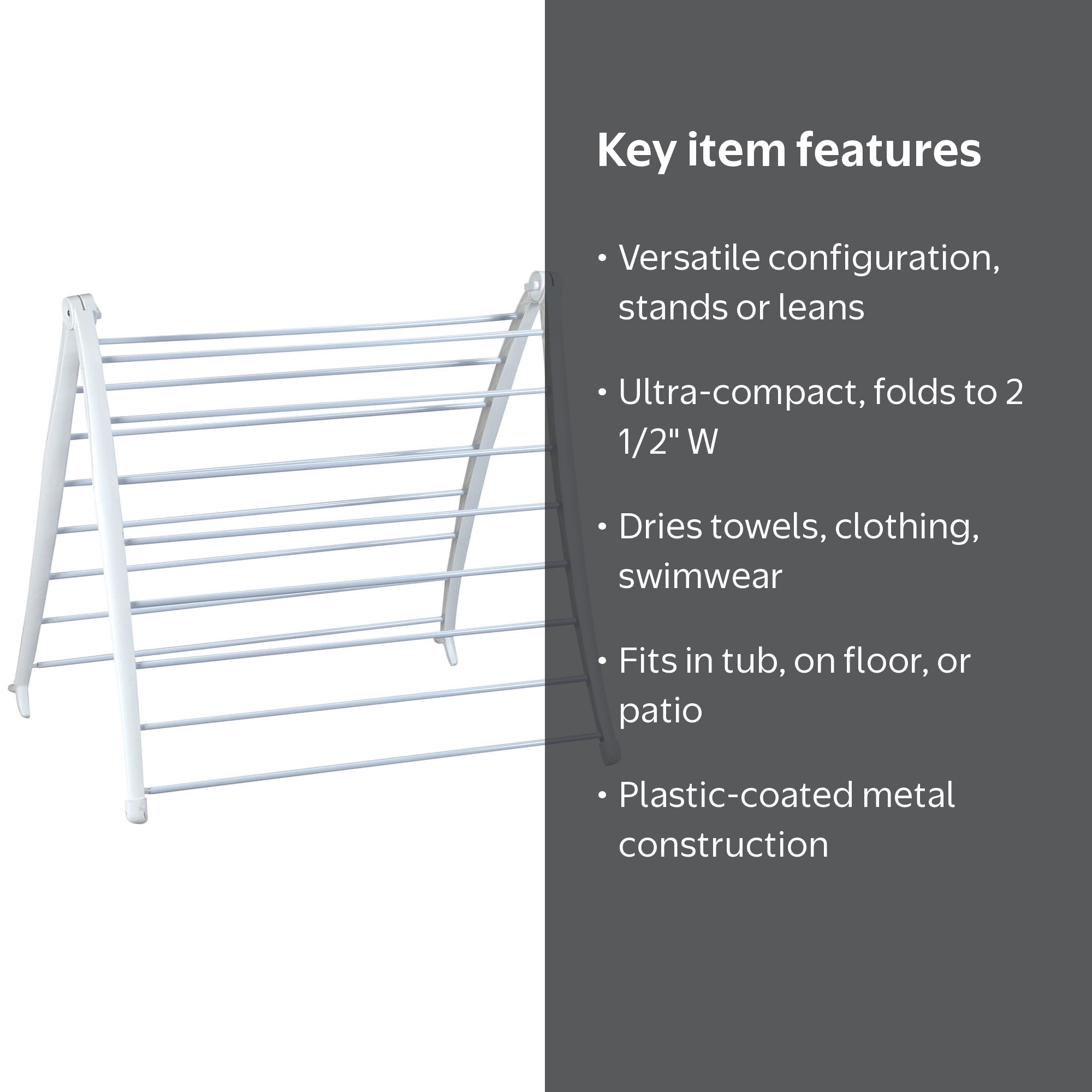 Fox Valley Traders Drying Rack Wall Lean or Fold, 52