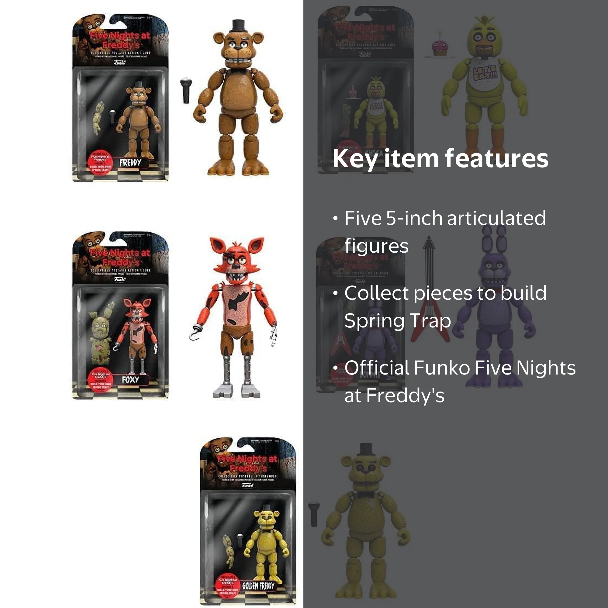Funko Five Nights at Freddy's 5-inch Series 1 Action Figures (Set