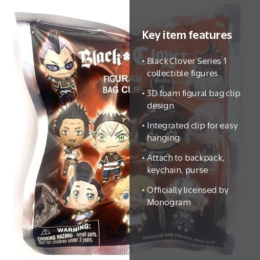Monogram Black Clover: Series 1 3D Foam Collectible Figural Bag