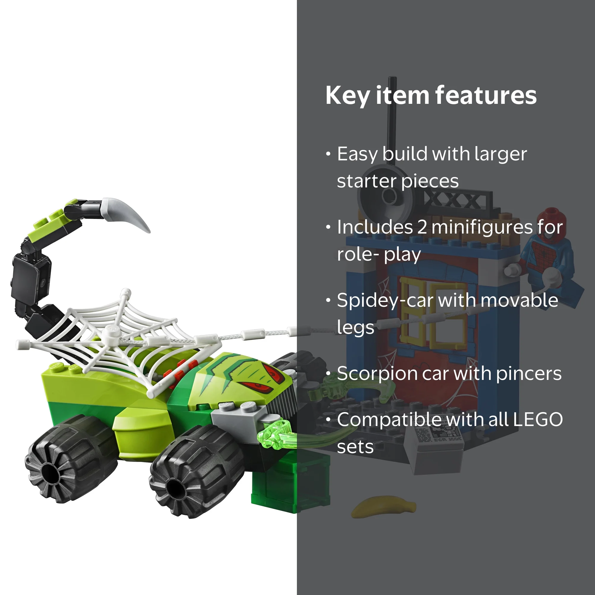 LEGO, 4+ Spider-Man vs. Scorpion Street Showdown 10754 - Walmart.com
