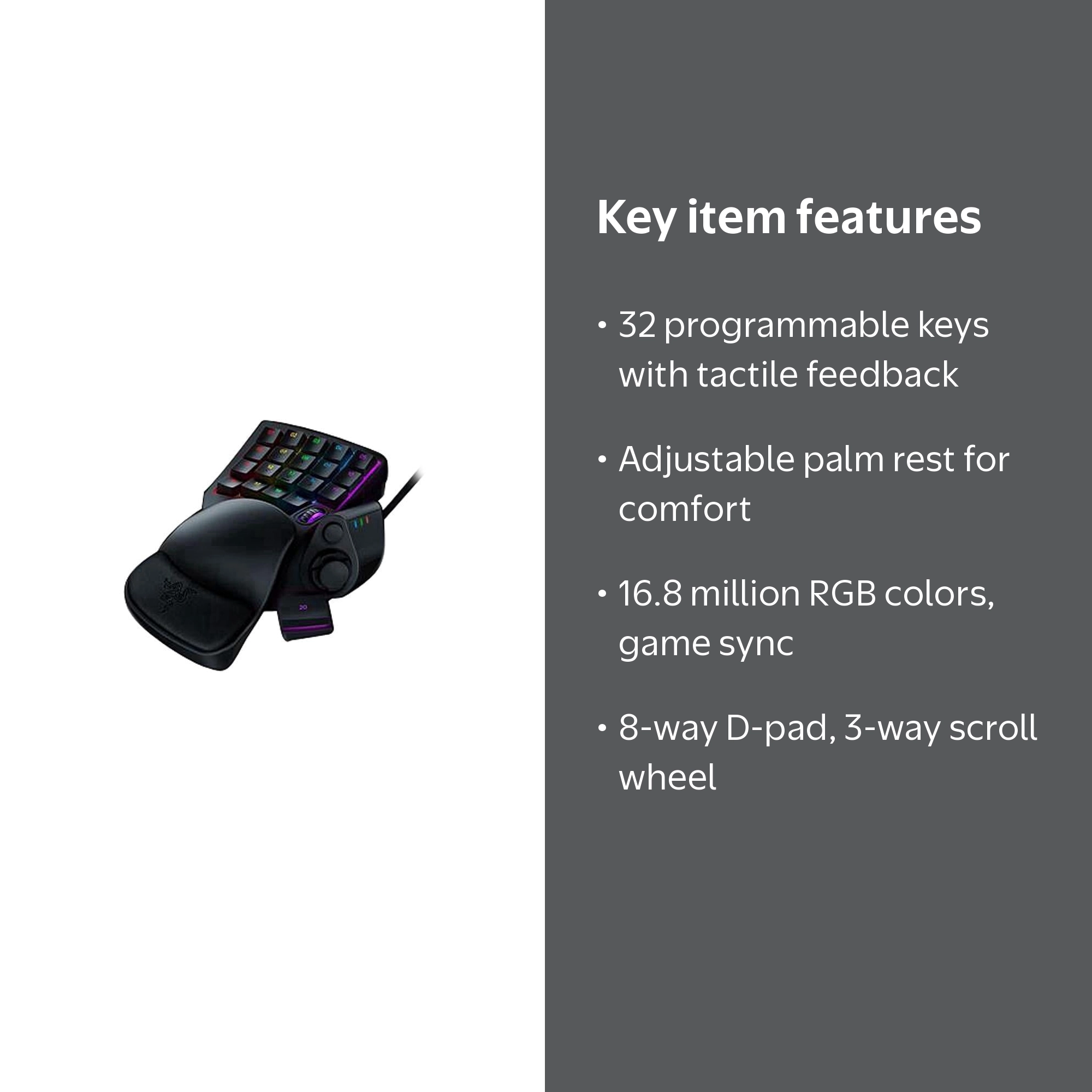Razer Tartarus V2 Chroma Ergonomic Gaming Keypad, RGB Mecha