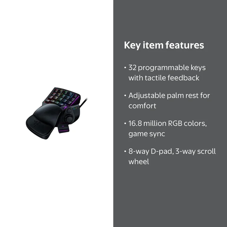 Razer Tartarus V2 Chroma Ergonomic Gaming Keypad, RGB Mecha