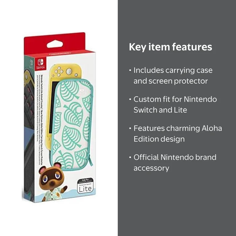 Nintendo Aloha Cases & Storage Screen Protector for Switch Lite +