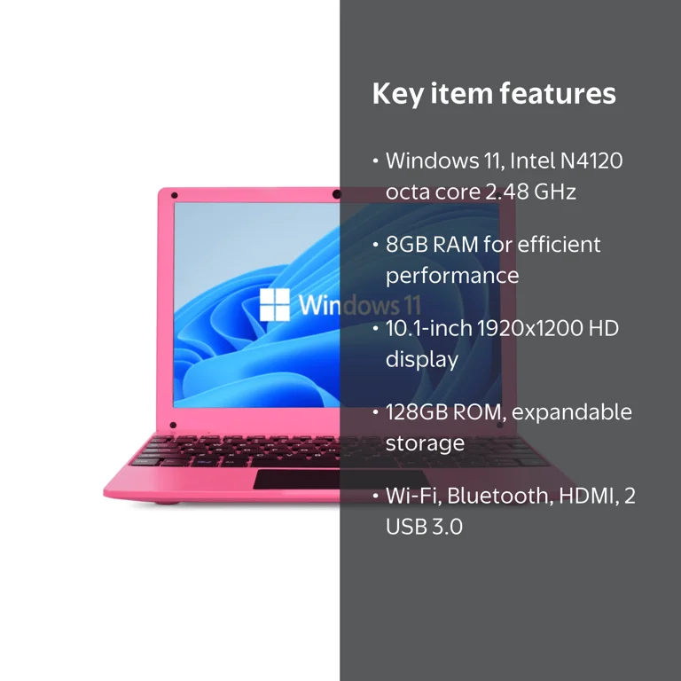 T&C 10 Inch Small Notebook, Windows 10, Intel Z-8350, 6GB RAM