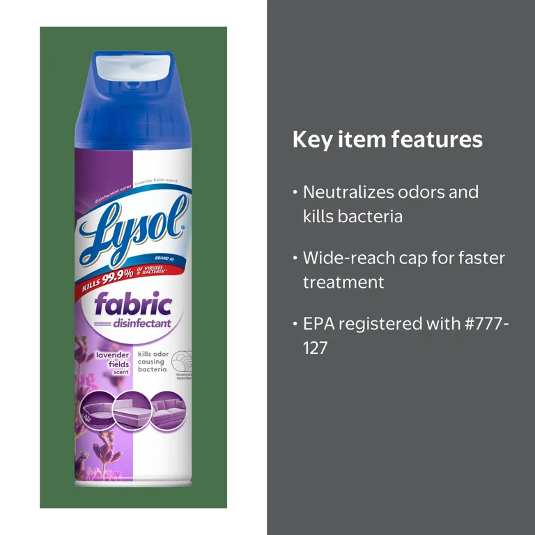 Lysol Fabric Disinfectant, 15oz, Tested and Proven to Kill COVID