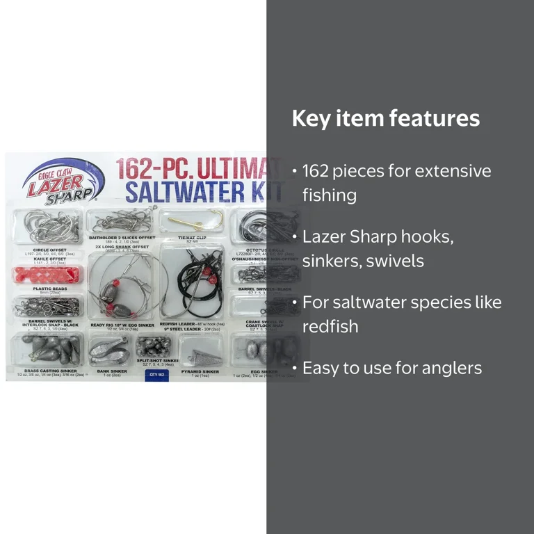 HANTAS LR & HANTAS PLUS ルアーセット Eagle Claw Lazer Sharp Ultimate Saltwater Fishing Terminal Kit