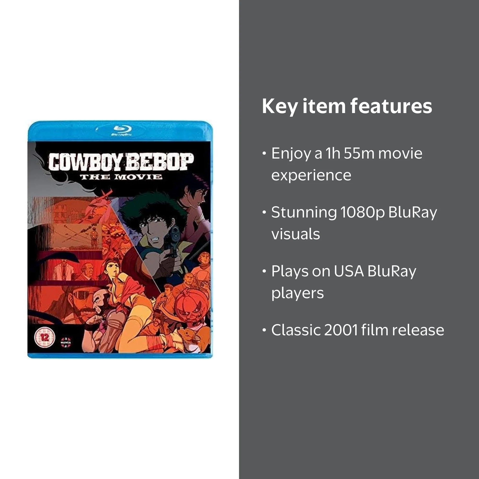 Cowboy Bebop: The Movie (2001) - Brand New Blu-Ray, Free Shipping