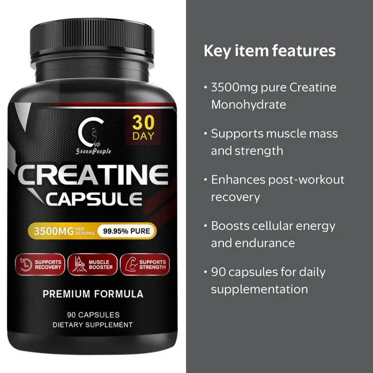 gpgp greenpeople glutathione review Creatine Monohydrate Capsules 3500mg, 90 Pills, Muscle Growth, Recovery, Athletic Performance satisfaction_guarantee