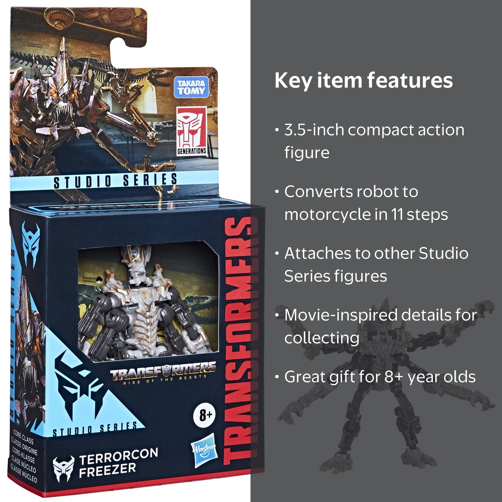 Transformers Studio Series Core Class Arcee Toy, Converting Action