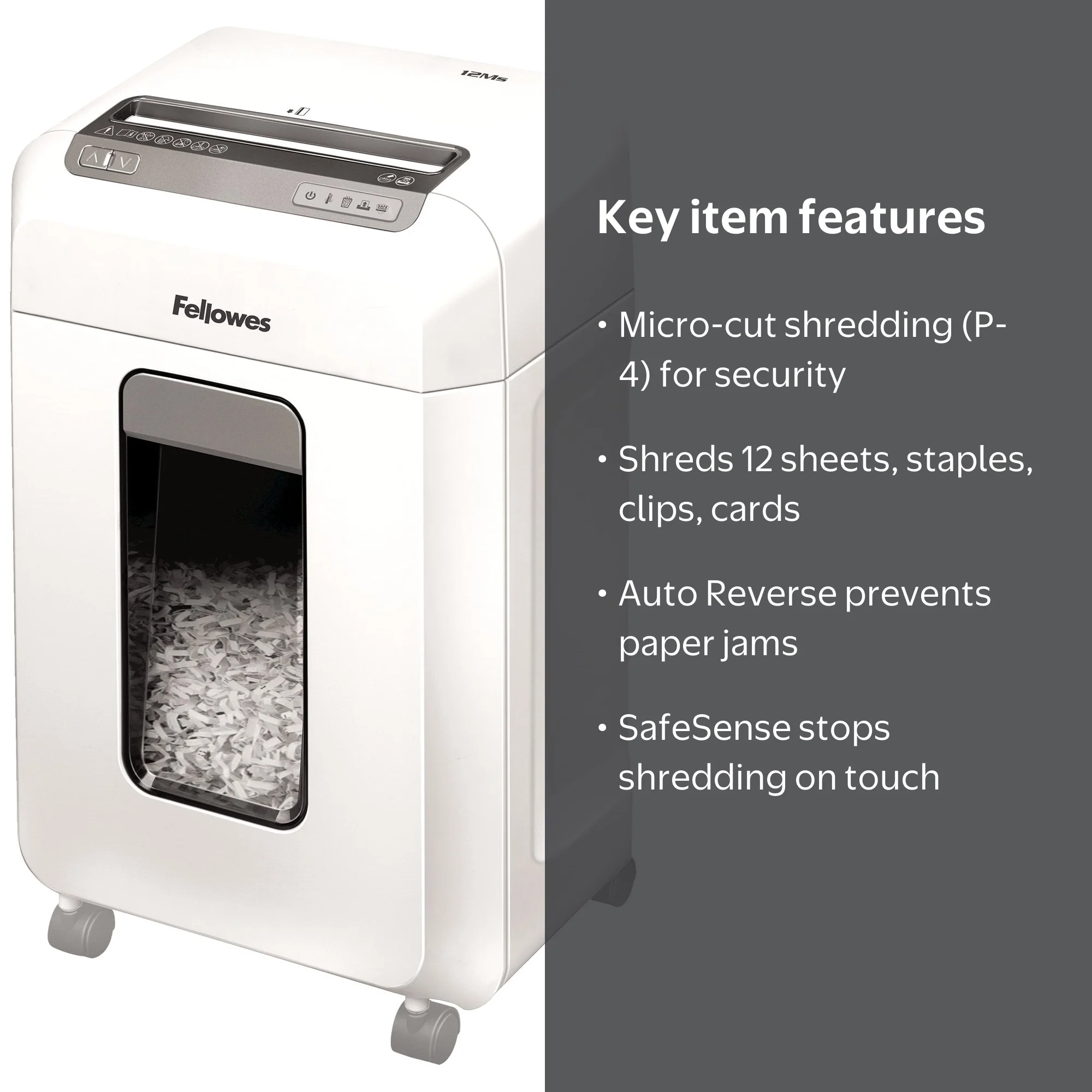 Fellowes Microshred Automatic Reverse Functionality Micro Cut