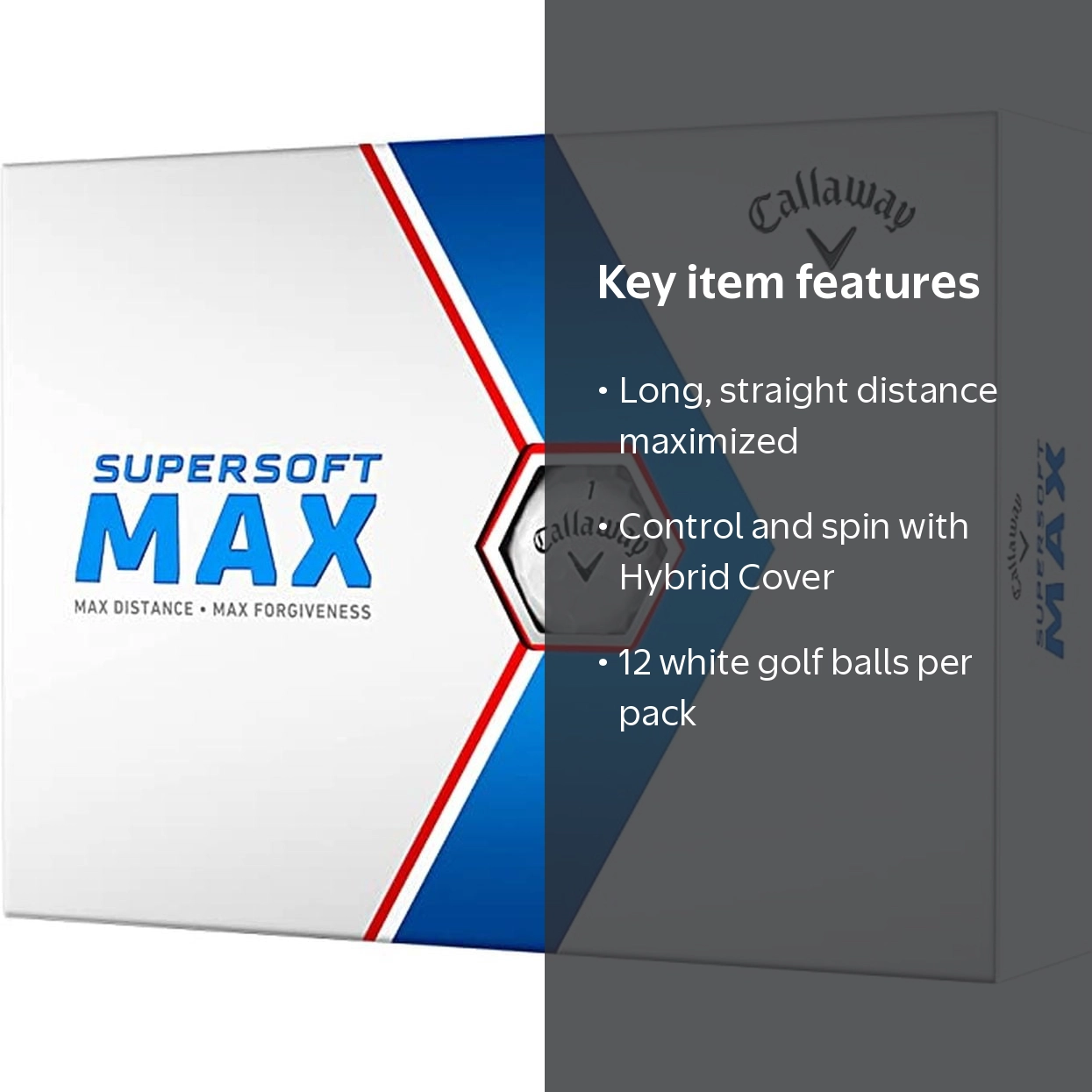 Callaway 2023 Supersoft Max Golf Ball 12pk - Engineered for