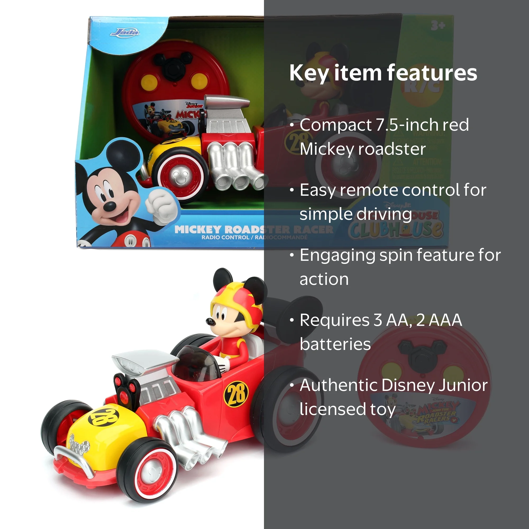 Disney Junior Mickey Mouse Roadster Racer R/C Car - Walmart.com
