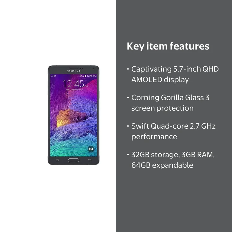 Samsung Galaxy Note 4, 4G, 3GB RAM, 32GB, 5.7