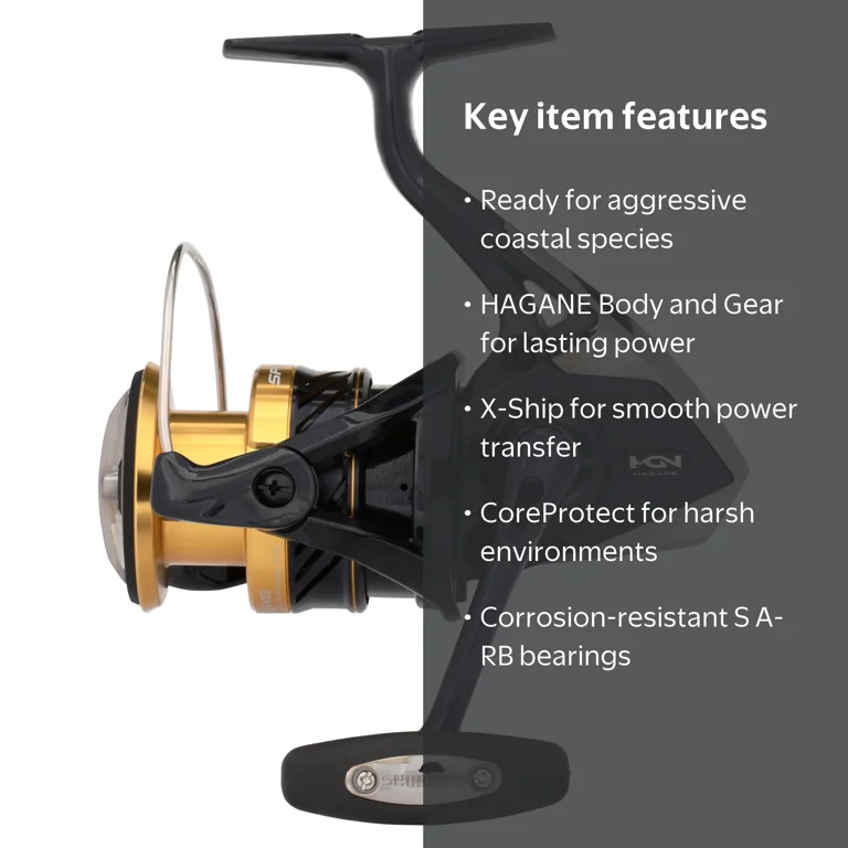 Shimano, Fishing Spinning Reel, 6.2:1 Gear Ratio, 3000 Size