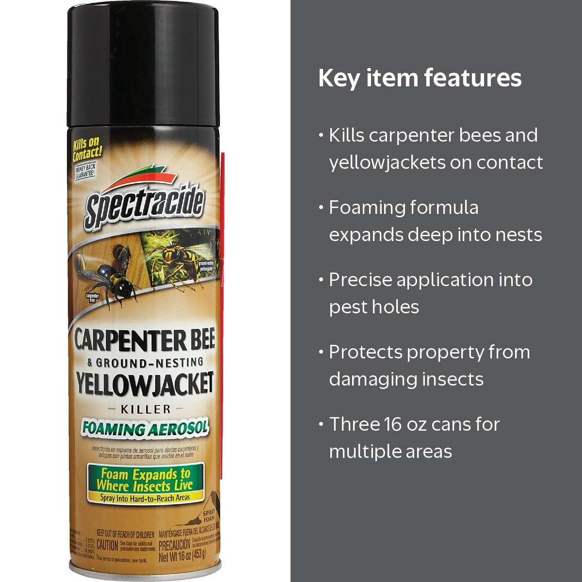 Spectracide, Insecticide, Foam, Kills Carpenter Bees and