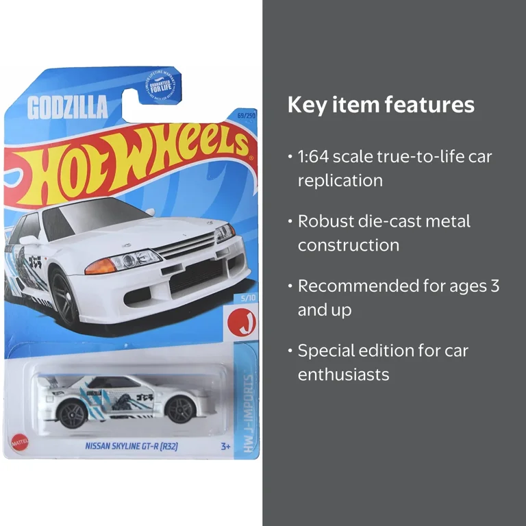Hot Wheels Die-Cast Godzilla Nissan Skyline GT-R [R32] 2023 HW J