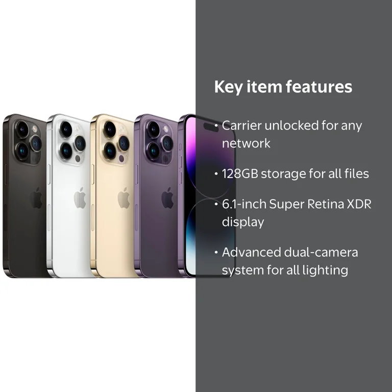 Like-New Apple iPhone 14 Pro Max 128GB Purple - Factory Unlocked