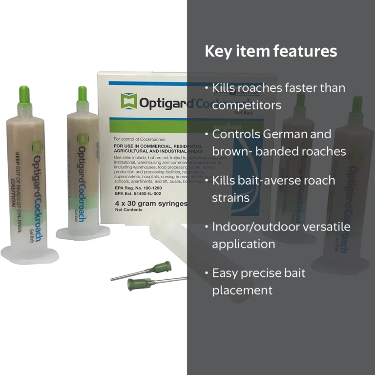 Syngenta, Optigard Cockroach Gel Bait, 4x30g syringes - Walmart.com