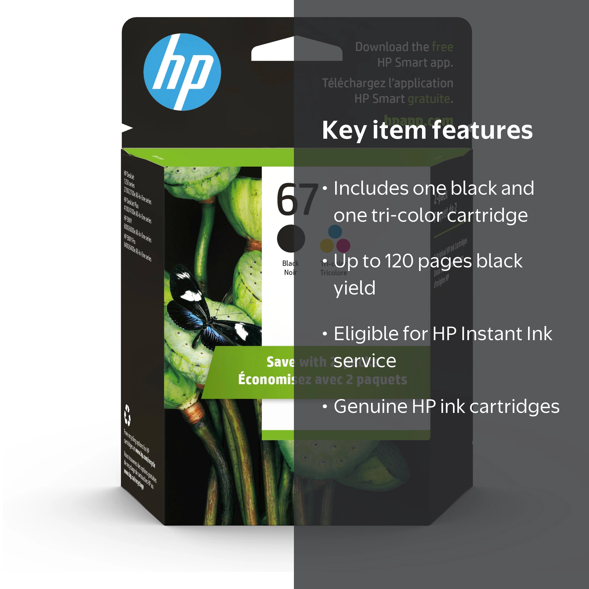 HP, Ink Cartridge, 2-pack Black and Tri-color, 120 Pages - Walmart.com