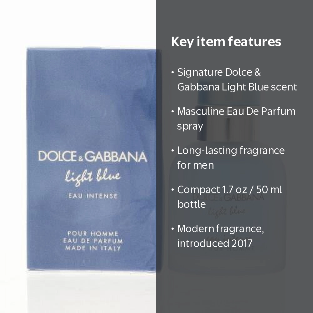 Light Blue Eau Intense For Men By Dolce & Gabbana Eau De Parfum