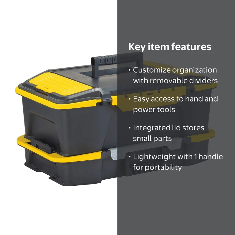 STANLEY 19-Inch Click-N-Connect Big Home Toolbox STST19900 2-in-1