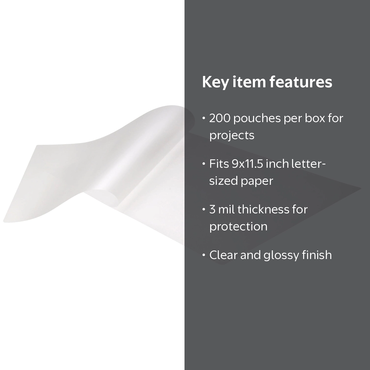HP S200 Letter Size Laminator Pouches, 91013T - Walmart.com