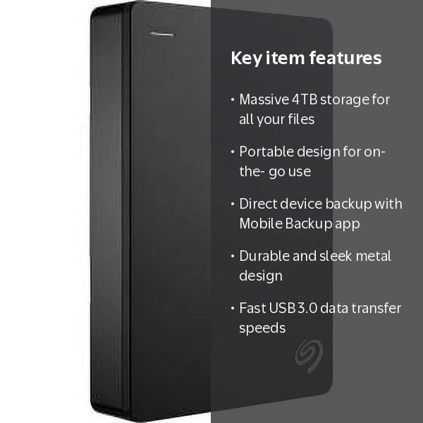 Seagate 4TB BACKUP PLUS PORTABLE DRIVE - STDR4000100 - Walmart.com